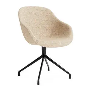 Hay - AAC121 Sort pulverlakeret aluminium 4-stjernet drejefod Standard glider - Sort