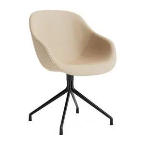 Hay - AAC121 Sort pulverlakeret aluminium 4-stjernet drejefod Standard glider - Sort