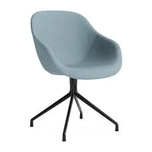 Hay - AAC121 Sort pulverlakeret aluminium 4-stjernet drejefod Standard glider - Sort