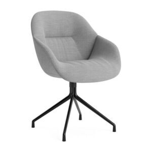 Hay - AAC121 Sort pulverlakeret aluminium 4-stjernet drejefod Standard glider - Sort