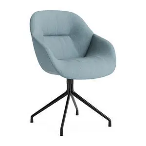 Hay - AAC121 Sort pulverlakeret aluminium 4-stjernet drejefod Standard glider - Sort