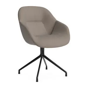 Hay - AAC121 Sort pulverlakeret aluminium 4-stjernet drejefod Standard glider - Sort