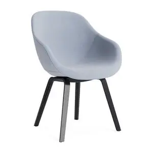 Hay - AAC123 Sortlakeret egetræsfiner 4-benet fodsæt Standard glider - Sort