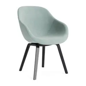 Hay - AAC123 Sortlakeret egetræsfiner 4-benet fodsæt Standard glider - Sort