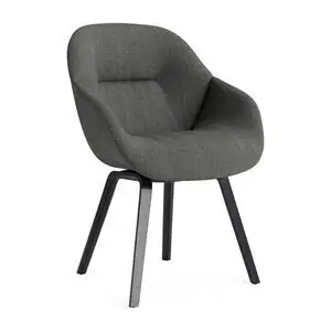 Hay - AAC123 Sortlakeret egetræsfiner 4-benet fodsæt Standard glider - Sort