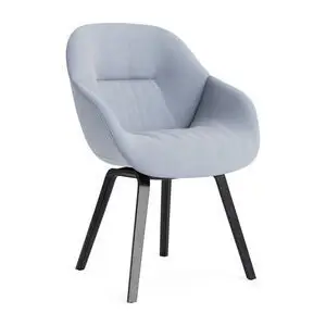 Hay - AAC123 Sortlakeret egetræsfiner 4-benet fodsæt Standard glider - Sort