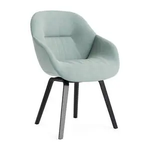 Hay - AAC123 Sortlakeret egetræsfiner 4-benet fodsæt Standard glider - Sort