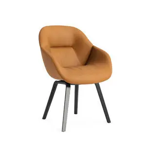 Hay - AAC123 Sortlakeret egetræsfiner 4-benet fodsæt Standard glider - Sort