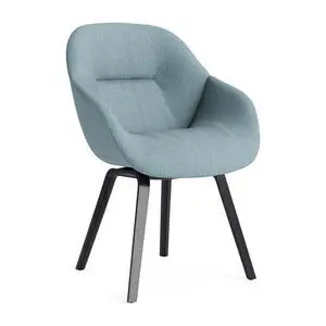 Hay - AAC123 Sortlakeret egetræsfiner 4-benet fodsæt Standard glider - Sort