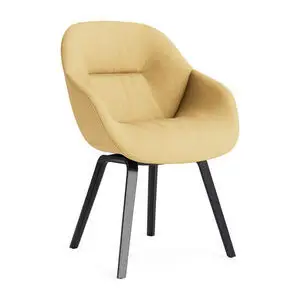 Hay - AAC123 Sortlakeret egetræsfiner 4-benet fodsæt Standard glider - Sort