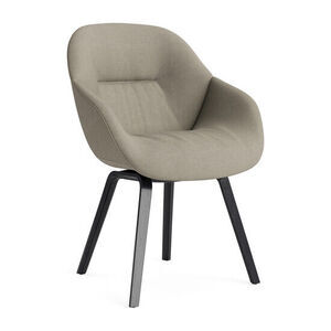 Hay - AAC123 Sortlakeret egetræsfiner 4-benet fodsæt Standard glider - Sort