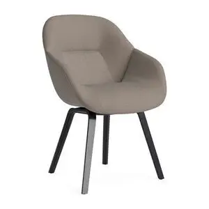 Hay - AAC123 Sortlakeret egetræsfiner 4-benet fodsæt Standard glider - Sort
