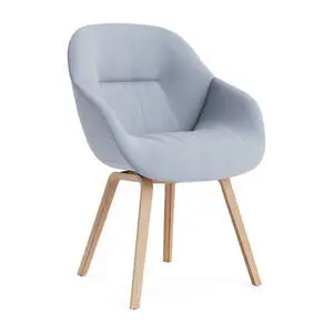 Hay - AAC123 Lakeret egetræsfiner 4-benet fodsæt Standard glider