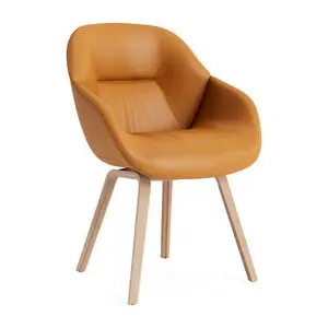 Hay - AAC123 Lakeret egetræsfiner 4-benet fodsæt Standard glider