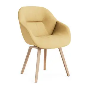 Hay - AAC123 Lakeret egetræsfiner 4-benet fodsæt Standard glider