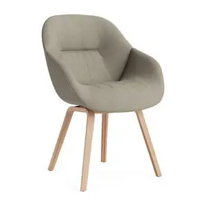 Hay - AAC123 Lakeret egetræsfiner 4-benet fodsæt Standard glider