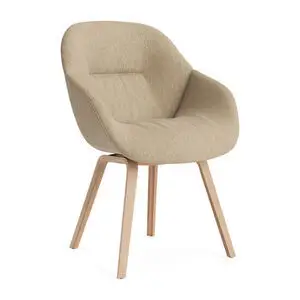 Hay - AAC123 Lakeret egetræsfiner 4-benet fodsæt Standard glider