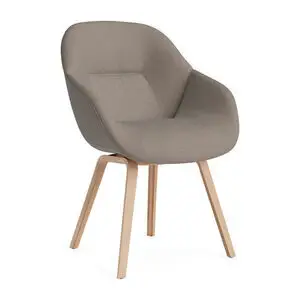 Hay - AAC123 Lakeret egetræsfiner 4-benet fodsæt Standard glider