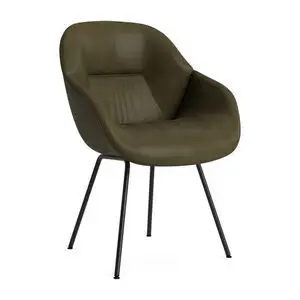 Hay - AAC127 Sort pulverlakeret stål 4-benet fod Standard glider - Sort