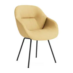 Hay - AAC127 Sort pulverlakeret stål 4-benet fod Standard glider - Sort