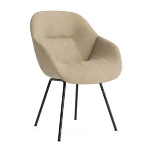 Hay - AAC127 Sort pulverlakeret stål 4-benet fod Standard glider - Sort