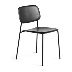 Hay - Soft Edge40 Sort pulverlakeret stål 4-benet fod Standard glider - Sort