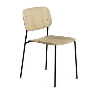 Hay - Soft Edge40 Sort pulverlakeret stål 4-benet fod Standard glider - Sort