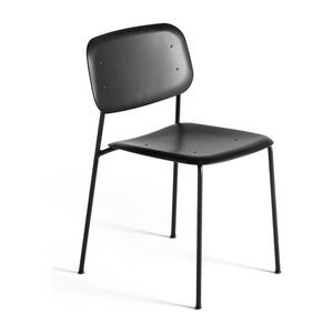 Hay - Soft Edge45 Sort pulverlakeret stål 4-benet fod Standard glider - Sort