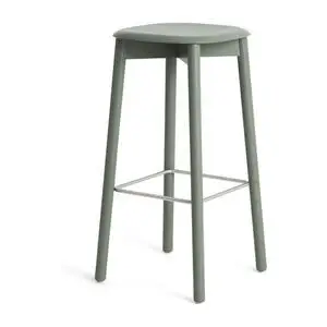 Hay - Soft Edge82 Støvet grønlakeret massiv eg 4-benet fodstøtte i rustfrit stål H75 Standard glider - Støvet grøn
