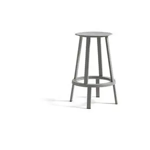 Hay - Revolver Bar Stool Low H65 Standard glider - Sky grey
