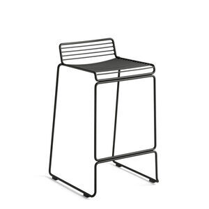 Hay - Hee Bar stool Sled base H65 Standard glider - Black