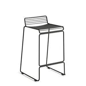 Hay - Hee Bar stool Sled base H65 Standard glider - Black