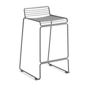 Hay - Hee Bar stool Sled base H65 Standard glider - Asphalt grey