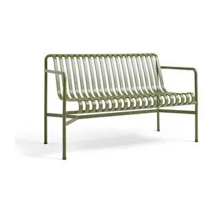 Hay - Palissade Dining Bench w. armrest - Olive