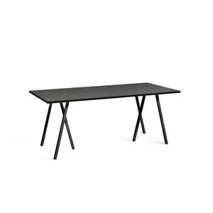 Hay - Loop Stand Table Black powder coated steel frame - Black