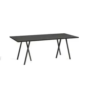 Hay - Loop Stand Table Sort pulverlakeret stålramme - Sort