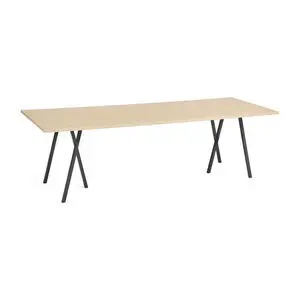 Hay - Loop Stand Table Sort pulverlakeret stålstel - Sort