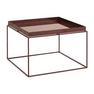 Hay - Tray Table Powder coated steel base - Chocolate High gloss