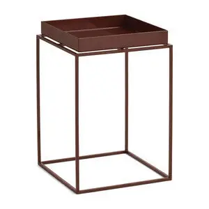 Hay - Tray Table Powder coated steel base - Chocolate High gloss