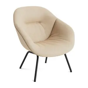 Hay - AAL87 Sort pulverlakeret stål 4-benet fod Standard glider - Sort