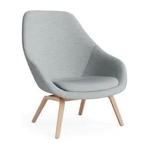 Hay - AAL93 Lakeret egetræsfiner 4-benet stel med velcro Standard glider