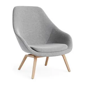 Hay - AAL93 Lakeret egetræsfiner 4-benet stel med velcro Standard glider