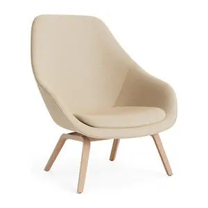Hay - AAL93 Lakeret egetræsfiner 4-benet stel med velcro Standard glider