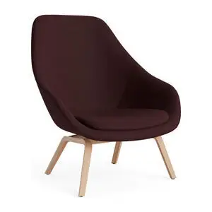 Hay - AAL93 Lakeret egetræsfiner 4-benet stel med velcro Standard glider