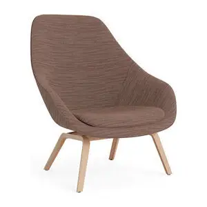 Hay - AAL93 Lakeret egetræsfiner 4-benet stel med velcro Standard glider