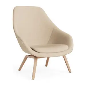 Hay - AAL93 Lakeret egetræsfiner 4-benet stel med velcro Standard glider