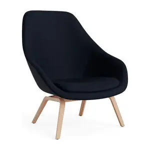 Hay - AAL93 Lakeret egetræsfiner 4-benet stel med velcro Standard glider
