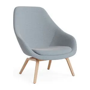 Hay - AAL93 Lakeret egetræsfiner 4-benet stel med velcro Standard glider
