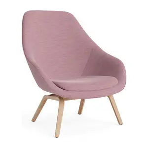 Hay - AAL93 Lakeret egetræsfiner 4-benet stel med velcro Standard glider