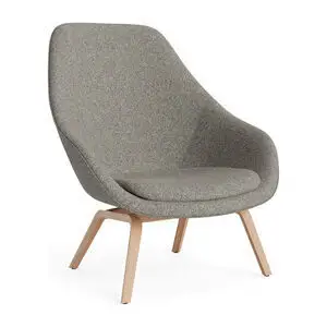 Hay - AAL93 Lakeret egetræsfiner 4-benet stel med velcro Standard glider